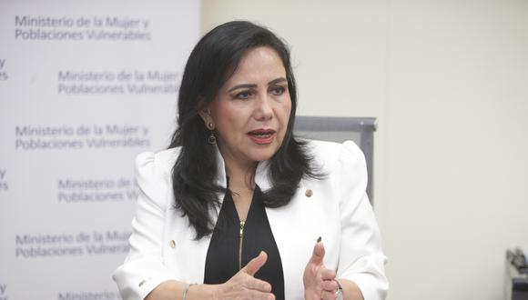 Gloria Montenegro, ministra de la Mujer y Poblaciones Vulnerables, aseguró que el gabinete permanece unido con el presidente Martín Vizcarra. (Foto: GEC)