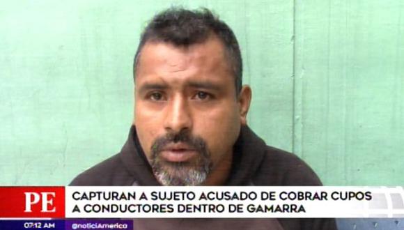 Angello Lovera Tello fue detenido por la policía. (Foto: Captura de video / América Noticias)&nbsp;