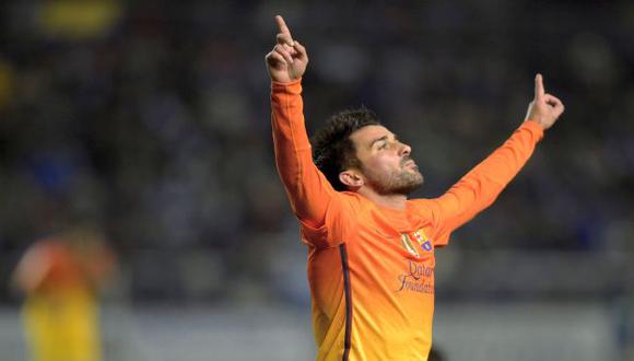 Villa abrió el marcador en el campo del Alavés. (Reuters)