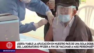 Coronavirus en Perú: ¿qué efectividad tendría la aplicación de una sola dosis Pfizer en las personas?