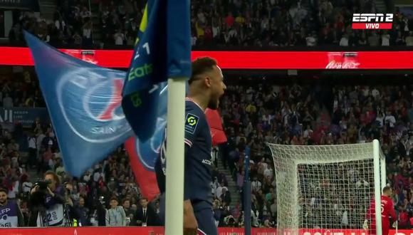 Gol de Neymar para el 1-0 del PSG vs. Olympique Marsella por la Ligue 1. (Foto: ESPN)