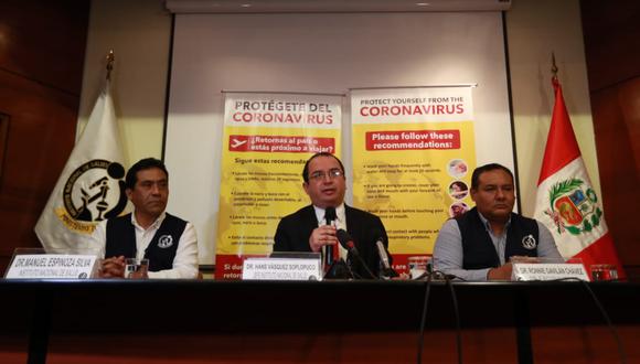 Conferencia de prensa del Minsa sobre el coronavirus. (Foto: Lino Chipana / GEC)