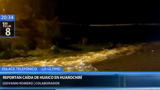 Carretera Central: reportan caída de huaico en el norte de Huarochirí tras intensas lluvias 