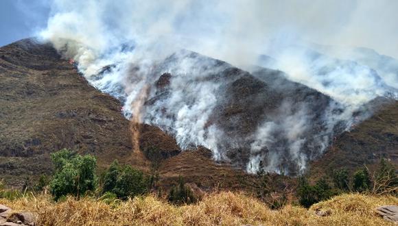Cusco: Niño de 11 años muere en su intento por ayudar a sofocar incendio forestal en Ollantaytambo (Foto: Juan Sequeiros)