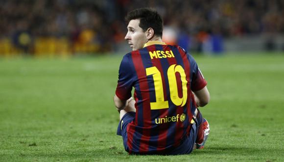 Messi sufrió una rotura en el biceps femoral de la pierna izquierda. (AFP)