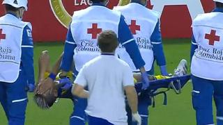 Carlos Zambrano salió en camilla del Boca vs. Deportivo Cali por lesión [VIDEO]