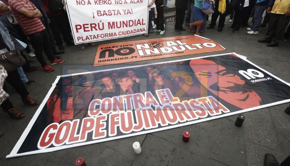 Vacancia a PPK: Marcha contra el fujimorismo se viraliza en medio del debate. (César Campos/Perú21)