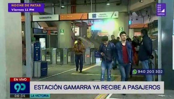 Estación Gamarra del Metro de Lima reabrió su atención al público usuario luego permanecer cerrada tres días. (Captura: Latina)