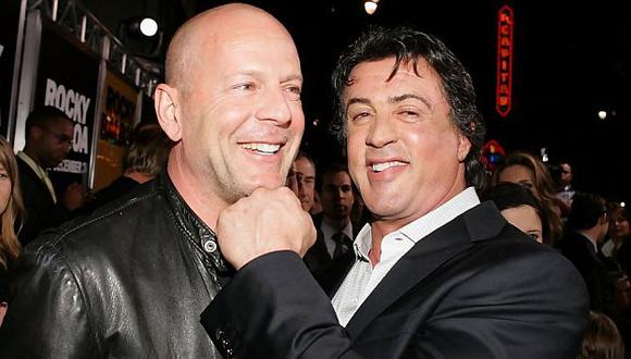 Sylvester Stallone y Bruce Willis enfrentados. (Difusión)