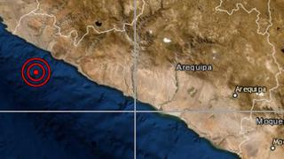 Reportan sismo de magnitud 4,1 en Caravelí, Arequipa