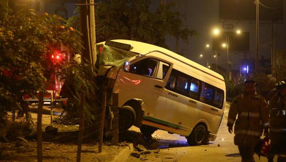 10 heridos en accidente vehicular en la carretera central. (Foto: GEC)