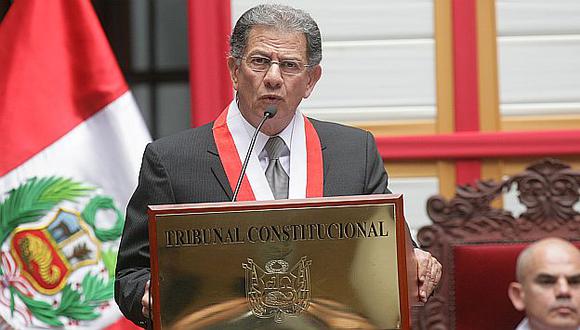 Óscar Urviola en su discurso de apertura del Año Jurisdiccional Constitucional 2014.  (César Fajardo)