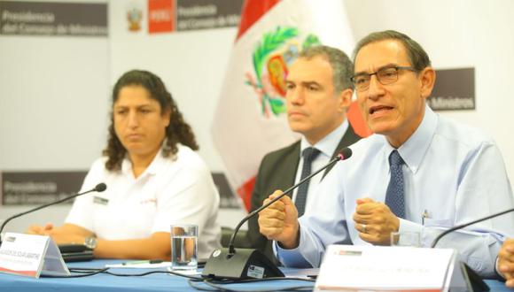 El presidente de la República, Martín Vizcarra, realizó una conferencia de prensa y hab{o sobre el rescate de la zona ‘La Pampa’ en Madre de Dios (Twitter: Presidencia del Perú)