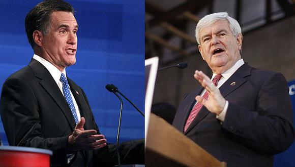 Caucus de mañana podría definir favoritismo de Romney (izquierda) o avance de Gingrich. (Agencias)