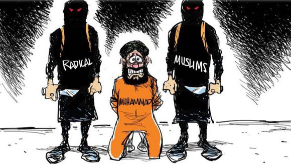 VIOLENCIA POR OFENSA. Las caricaturas de Mahoma enfurecieron a los atacantes abatidos. (Infobae.com)