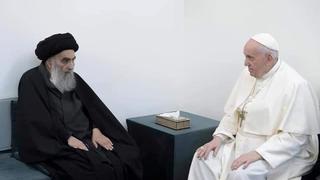 Papa Francisco y el ayatolá Sistani abogan por la “paz” en histórico encuentro en Irak