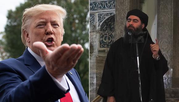 Donald Trump anunció el domingo la muerte de Abu Bakr al Baghdadi, líder del Estado Islámico. (Foto: AFP/Producción)