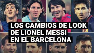 Lionel Messi y sus cambios de look en el FC Barcelona