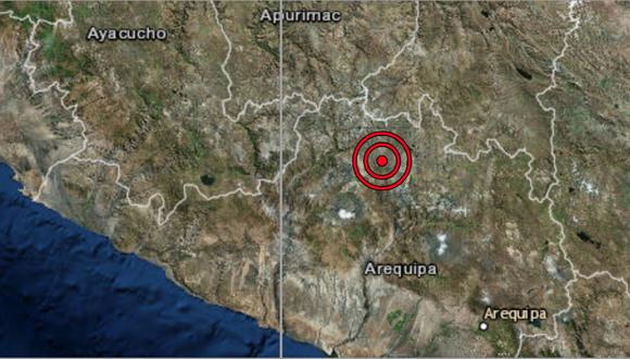 El sismo ocurrió a una profundidad de 103 km., reportó el IGP. (Captura: IGP)