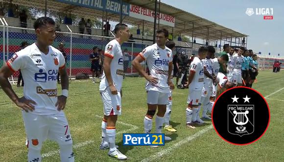 Jugadores del Sport Huancayo presentándose al partido frente a Melgar (Liga 1 Max)