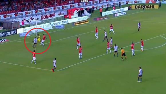 Así fue el golazo de López a Gallese por el Apertura 2018 de Lioga MX. (Captura: YouTube)