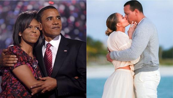 Barack y Michelle Obama felicitaron a Jennifer Lopez y Álex Rodriguez tras anunciar su compromiso. (Foto: EFE / Instagram)