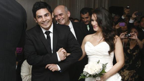 El productor Efraín Aguilar y la actriz Magdyel Ugaz asistieron a la boda.