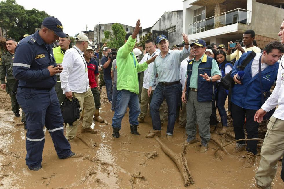 Avalancha por lluvias en Colombia deja 92 muertos, 180 heridos y 200 desaparecidos. (AFP)