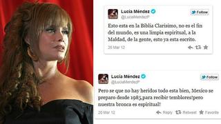 Lucía Méndez: “Sismo en México fue para limpiar la ciudad de gente mala”