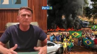 Jair Bolsonaro pide a sus seguidores desbloquear carreteras: “No piensen mal de mí” [VIDEO]