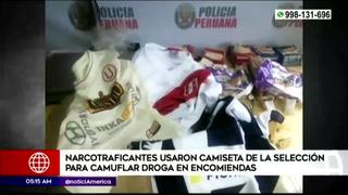 Narcotraficantes usan camiseta de la selección peruana para camuflar droga en encomiendas