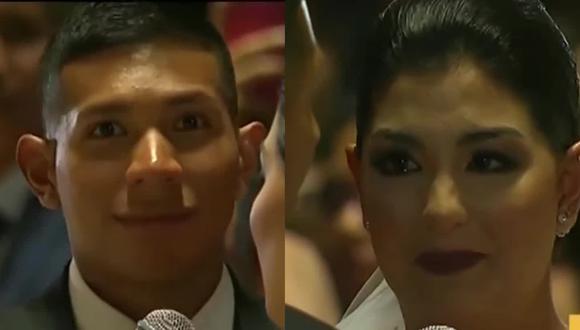 Ana Siucho y Edison Flores se emocionaron a la hora de dar el ‘sí’. (Imagen: Latina)