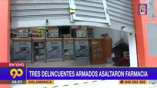 Delincuentes armados asaltaron farmacia ubicada a una cuadra de la comisaría de Salamanca
