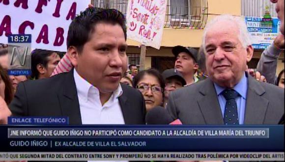 El Jurado Nacional de Elecciones proclamó como alcalde de Villa María del Triunfo a Eloy Chávez Hernández. (Foto: Canal N)