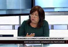 María Elena Foronda: "Algunos quieren que admita [un error], pero para mí es un desliz"