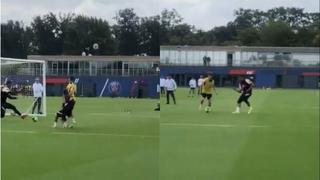 Lionel Messi y Kylian Mbappé se lucieron con goles en el entrenamiento de PSG [VIDEOS]