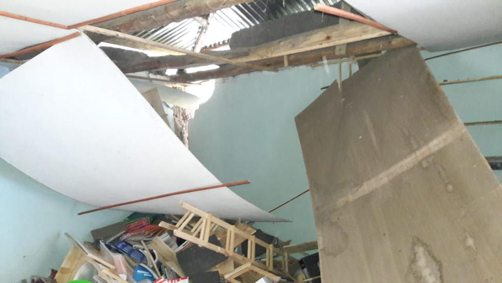 El sismo registrado la madrugada de hoy ocasionó daños en la infraestructura de viviendas y colegios en La Libertad. (Fotos: Alan Benites)