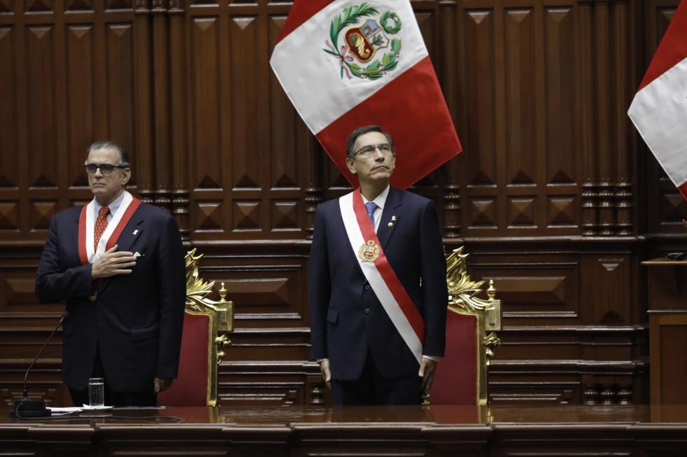 Martín Vizcarra llegó al Congreso para dar su mensaje a la Nación por 28 de julio.