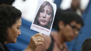 Julia Príncipe: Ciudadanos se reúnen en la Plaza San Martín para respaldarla [Fotos y videos]