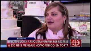 Peruana fue enjuiciada en EEUU por no escribir mensaje homofóbico en pastel