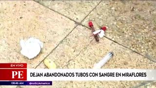 Miraflores: hallan jeringas y tubos con muestras de sangre en la vía pública