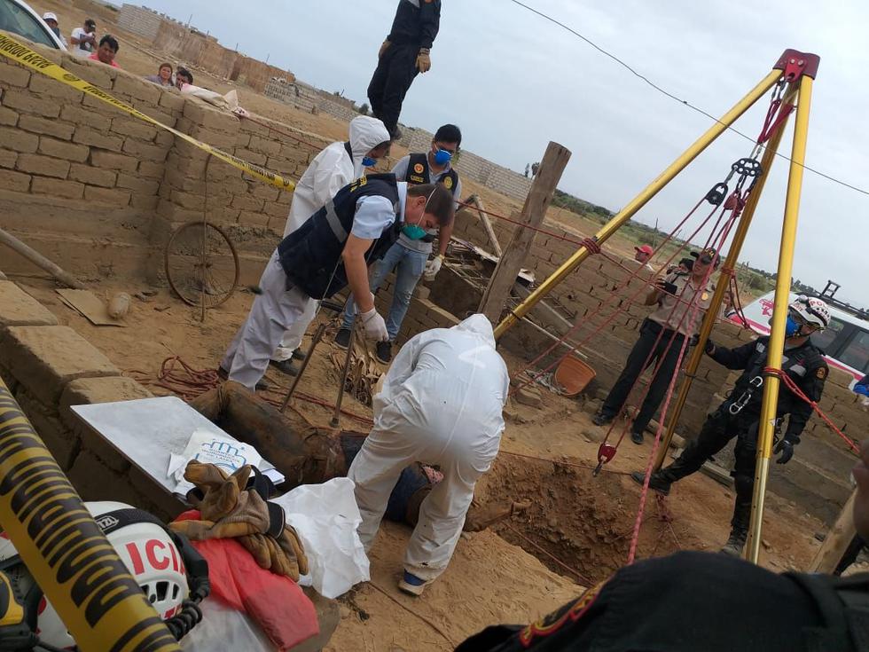 Los cuerpos de los infortunados fueron hallados en un pozo de unos cinco metros de profundidad en el distrito de Rázuri, en Ascope. (Foto: PNP)