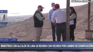 Lurín: tensa reunión entre el alcalde de Lima y los ministros de Cultura, Vivienda y del Ambiente por cambio de zonificación