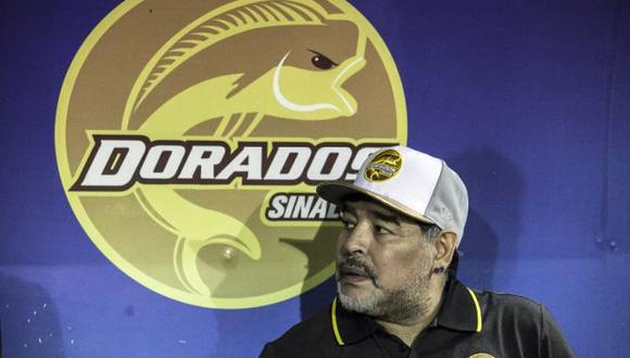 El saldo de Maradona como director técnico del club sinaloense fue de 30 partidos de liga dirigidos, de los cuales 17 fueron victorias, ocho empates y cinco derrotas. (Foto: AFP)