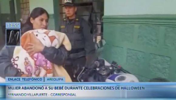 Mujer dejó abandonada a su bebé de 5 meses por celebrar Halloween. (Canal N)