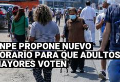 ONPE propone cambio de horario del voto escalonado para los adultos mayores durante la segunda vuelta