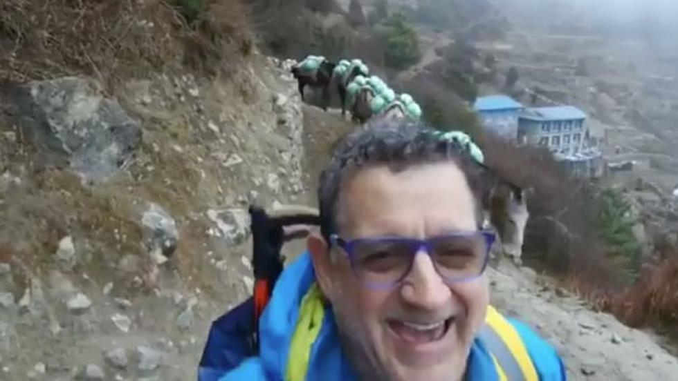 Sergio Galliani se encuentra a días de llegar al Monte Everest en Nepal. (@sergiogallianich)