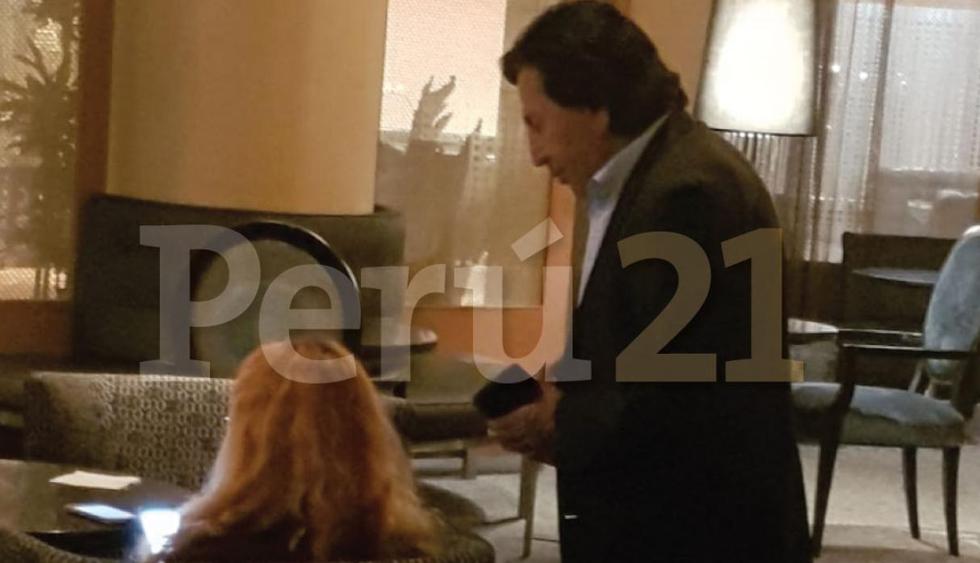 Junio 2019. Alejandro Toledo junto a Eliane Karp en el hotel Washington Plaza. (Perú21)