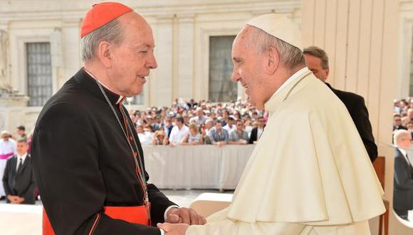 Papa Francisco y Juan Luis Cipriani juntos en el Vaticano. (Difusión)