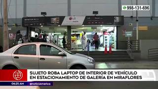 Miraflores: hombre sufre el robo de su laptop en el estacionamiento de galería